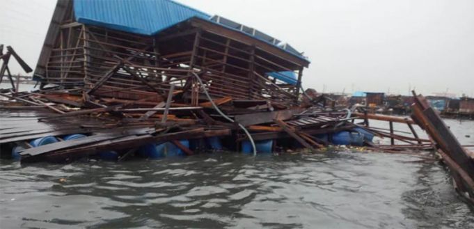 Landmark floating school in Lagos collapses