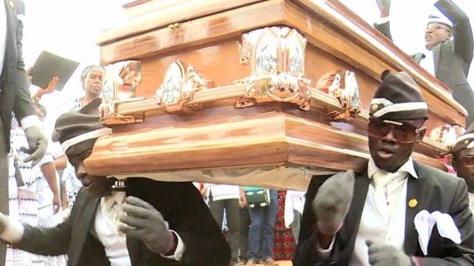 Ghana’s dancing pallbearers up for best meme of 2020 with their ‘coffin dance’